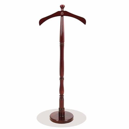 SOHAM SHREE Wooden Coat Stand/Cloth Hanger - Pedestal Type Glossy Dark Brown Colour for Office & Home Uses (Brown, Size : 9.5 x 18.5 x 48 Inch)