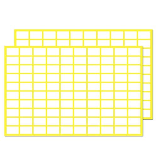 0.5" x 0.3", 2000 Pack - Small Price Stickers, White Label Stickers to Write On
