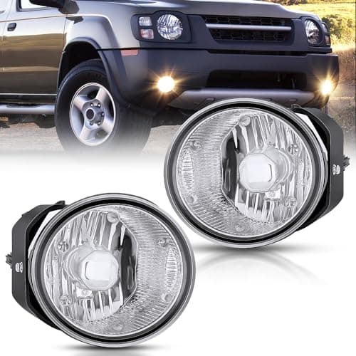 Nilight Fog Light Assembly Compatible with 2000 2001 Nissan Maxima 2002 2003 SentraFrontier 2004 Xterra Clear Lens Lamps Replacement