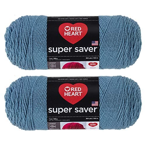 Bulk Buy Red Heart Super Saver 2pack Country Blue 7 oz each skein