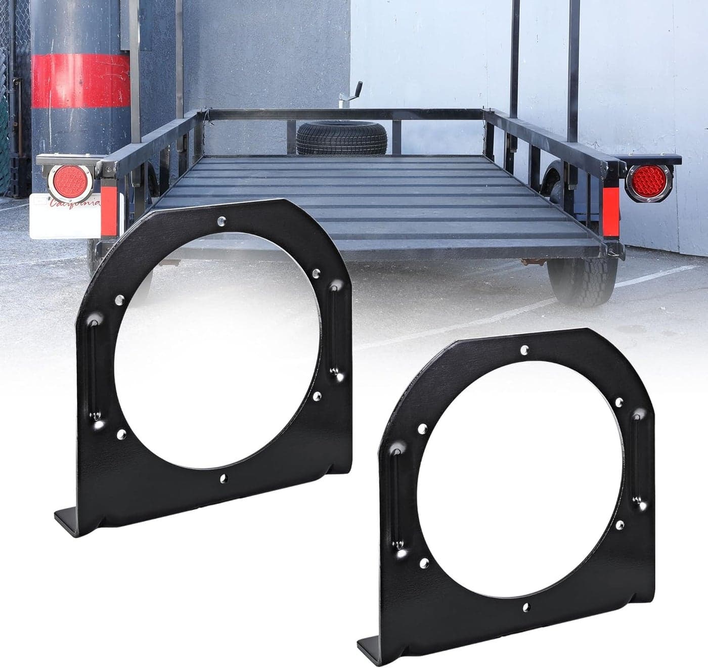2PC 4" Round Tail Light L Shape Mounting Bracket