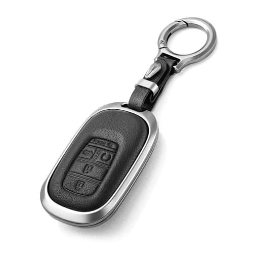 OFFCURVE Key Fob Cover for Honda Special Car Key Case Compatible with 2022 2023 Honda Civic Accord HRV CRV Pilot Sport SI EX EXL Touring 5 Buttons Smart Key Protector Car Accessories Black