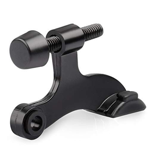 HOMOTEK 8 Pack Hinge Pin Black Door StopperAdjustable Deluxe Heavy Duty Door Stopper 212x134with Black Rubber Bumper Tips