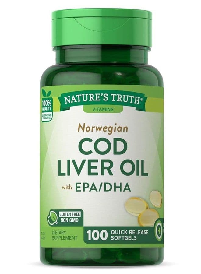 Norwegian COD Liver Oil Supplement, 100 Count