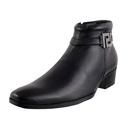 Mochi Mens Leather Black Boots (Size (10 UK (44 EU))