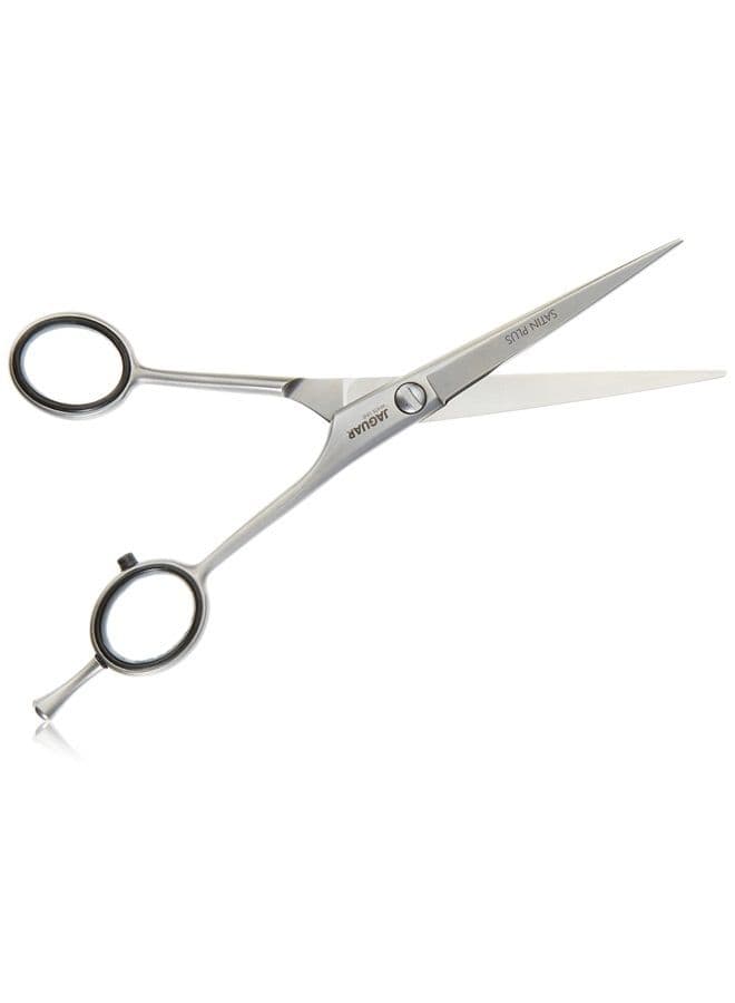 Jaguar Shears White Line Satin Plus 6.0 Inch Professional Steel Hair Cutting & Trimming Scissors for Salon Stylists, Beauticians, Hairdressers and Barbers, Classic Design, Made in Germany