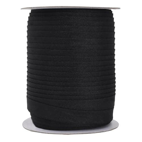 Mandala Crafts Double Fold Bias Tape for Sewing 55 Yds Black Bias Tape Double Fold 12 Inch Hem Quilt Binding Black Seam Binding Tape Fabric Piping Bias Binding Tape