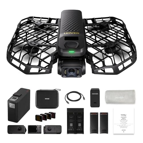 HOVERAir X1 PROMAX 8K Action Flying Camera Foldable Drone with Camera with 42 KMH Follow Speed 10 Fully Automatic Flight Modes Fly Anywhere with OmniTerrain SmoothCapture 20Skiing Combo