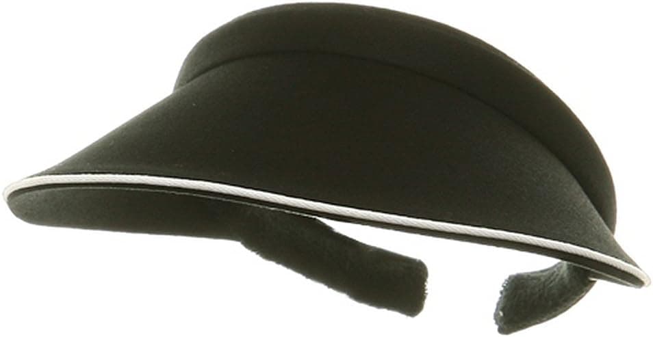 Mega Cap MG Women's Piping Clip On Visor - Black