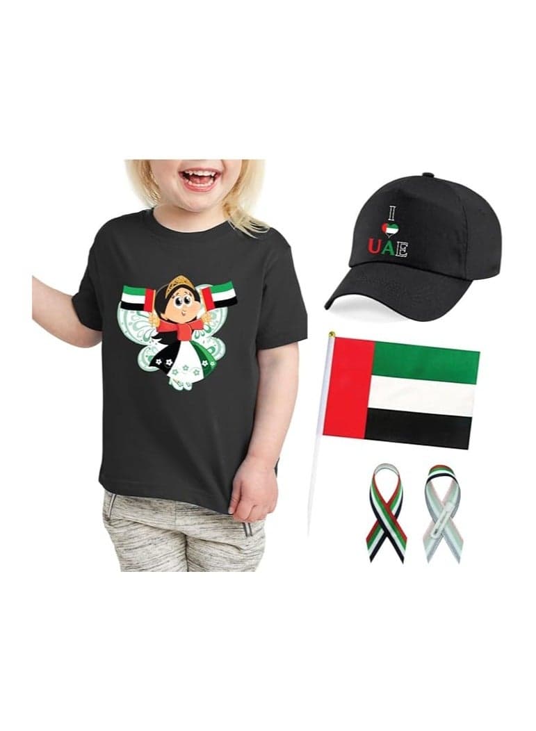 Kids Girls Uae T-shirt With Combo Set