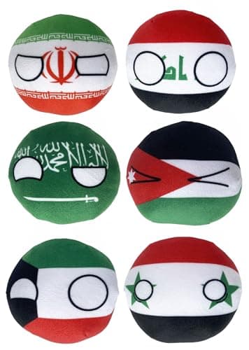 Raclove 6PC Countryballs Plushies Soft Educational National Character Toys Your Collection of Countryball and Polandball Plushies 9IRIQSAJOKWSY