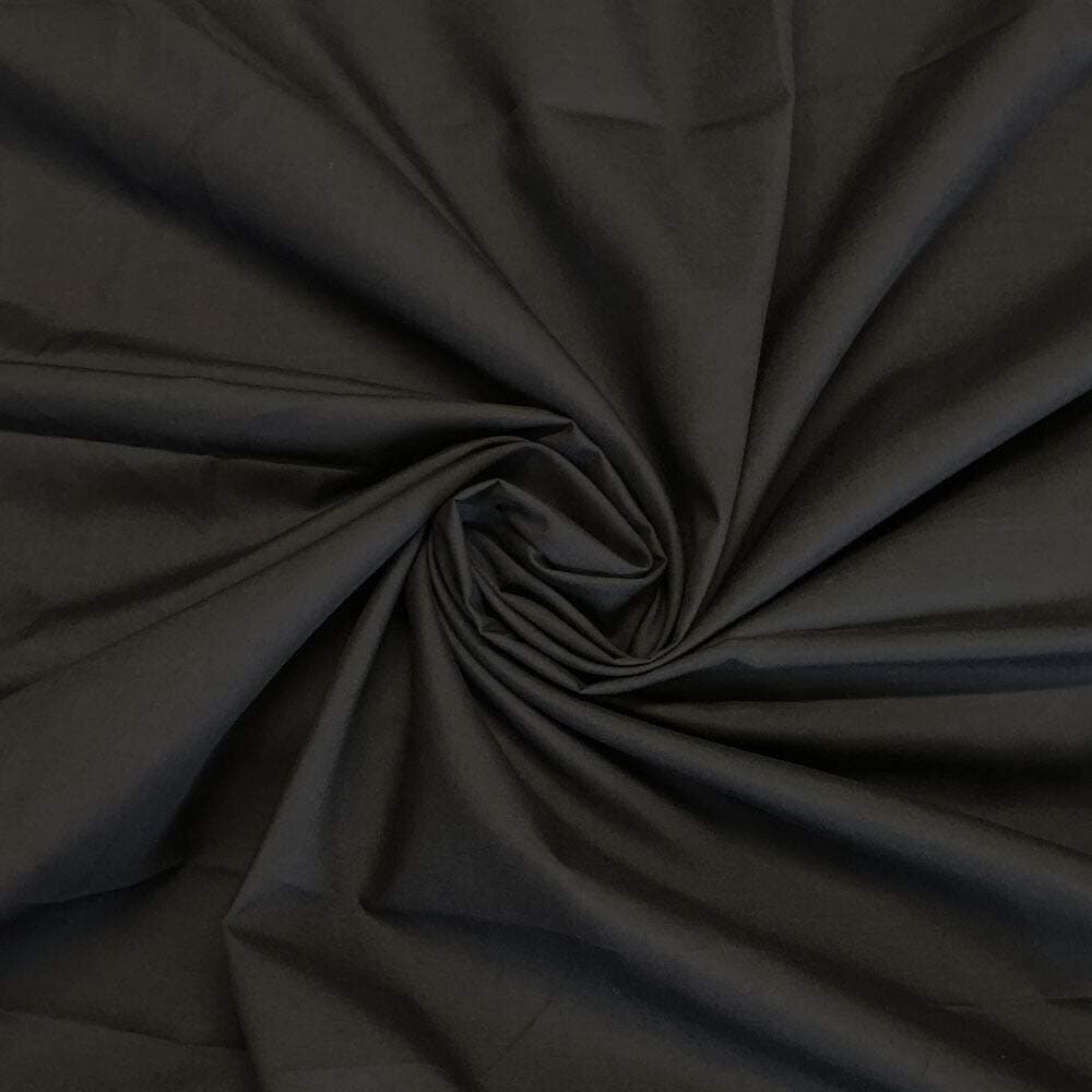 Bini Fabrics Pure Cotton Poplin 3336 Width Pure Cotton Poplin Fabric Black Can Be Used for Dresses Crafting Ect 4 Meter
