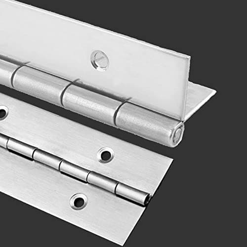 2 Piece 2" x 18" Stainless Steel Piano Hinge, 0.060" / 1/16” Thick Heavy Duty Piano Hinge with Holes, Silver Continuous & Piano Hinges for Wood Furniture Mailbox Tool/Storage Boxes Cabinets Door Piano