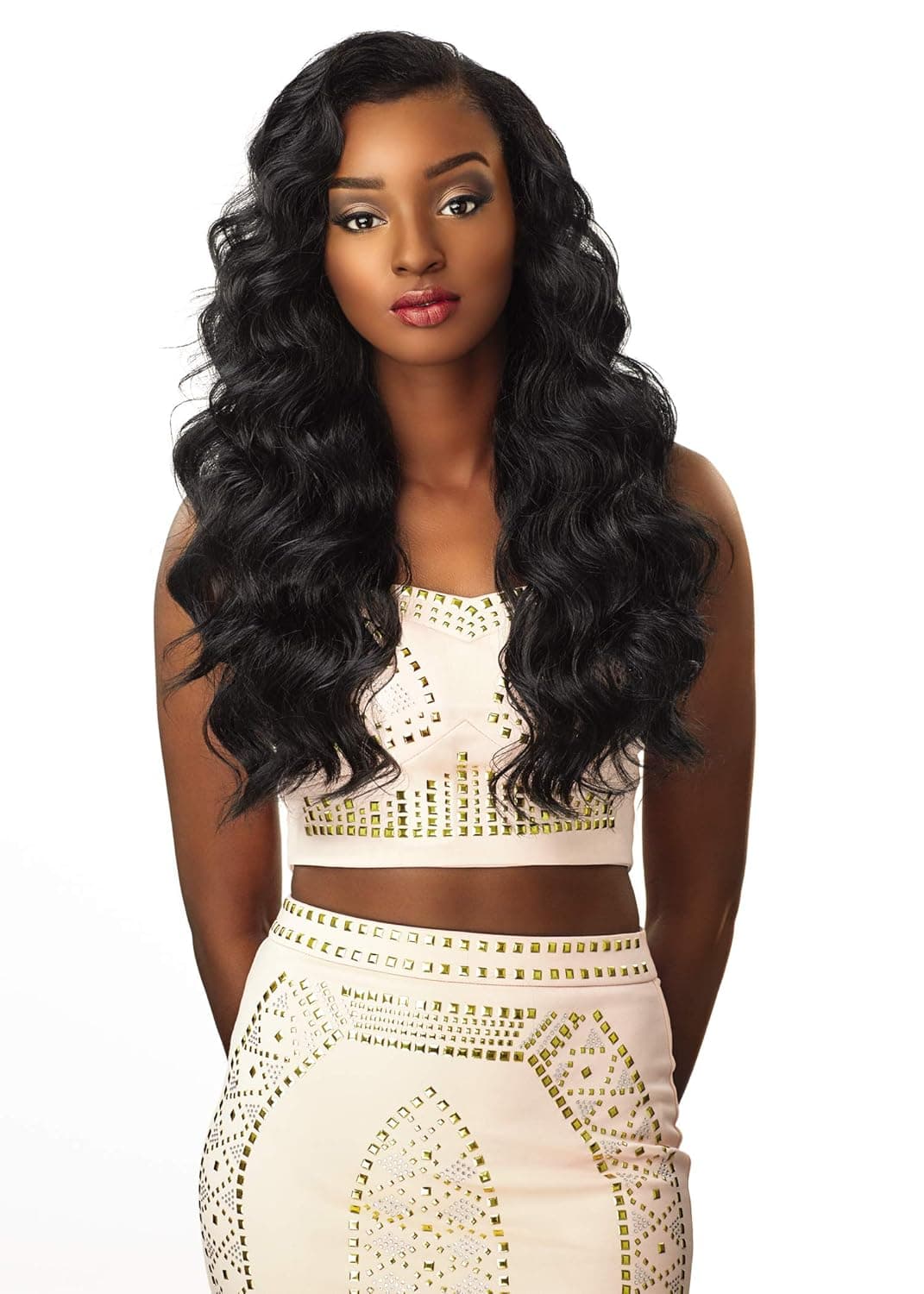 Sensationnel Synthetic Fiber Instant Weave Synthetic Half Wig DEE T1B27 TOff Black BStrawberry Blonde