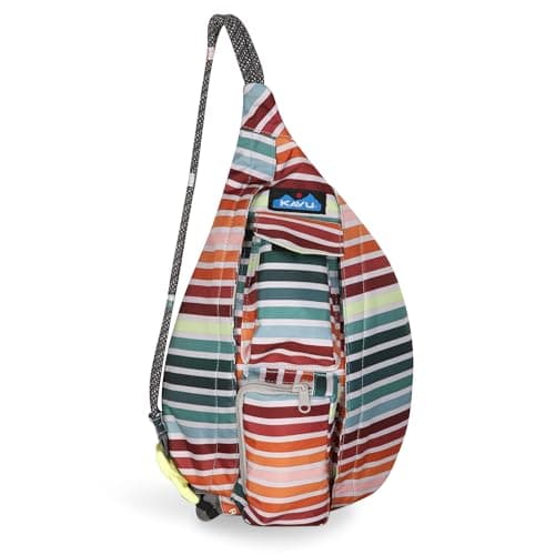 KAVU Mini Rope Sling Pack with Adjustable Rope Shoulder Strap November Stripe