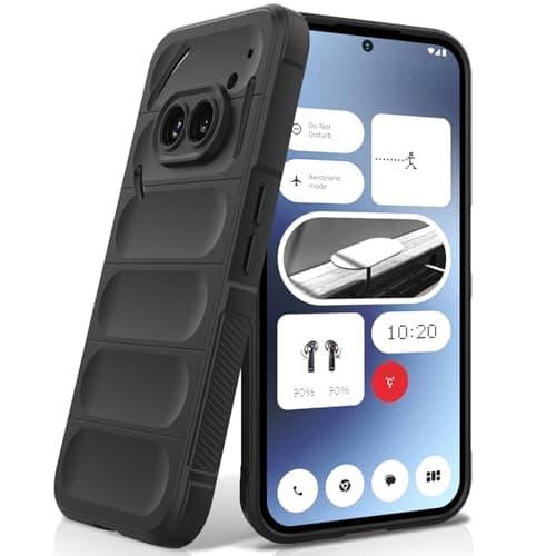 BonYonka Silicone Case for Nothing Phone 2a / 2a Plus, Anti-Scratch Microfiber Lining, Shockproof Case with Camera Protection, Black