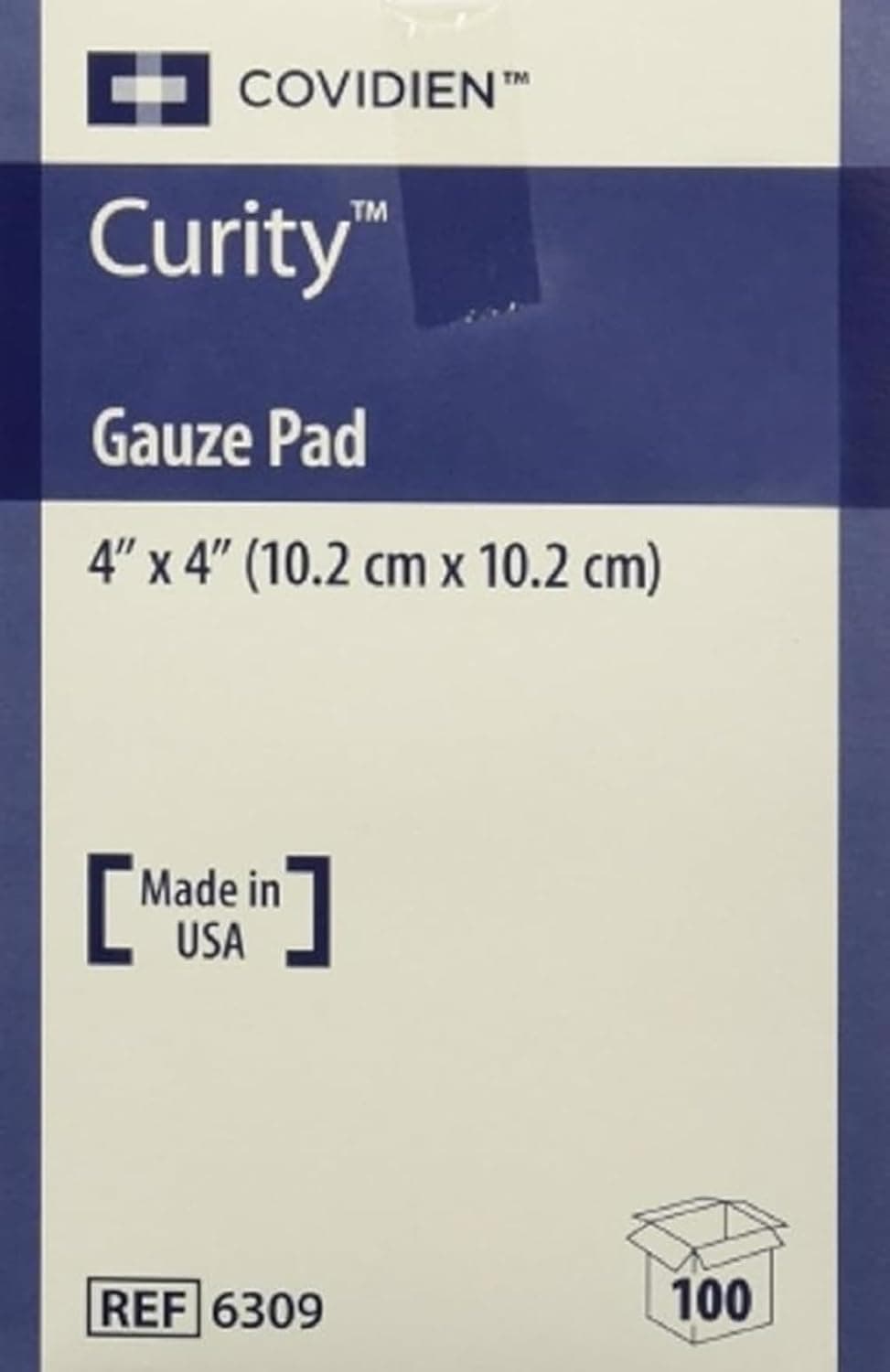 Covidien 6309 Curity Gauze Pads 4 x 4 Size Pack of 100
