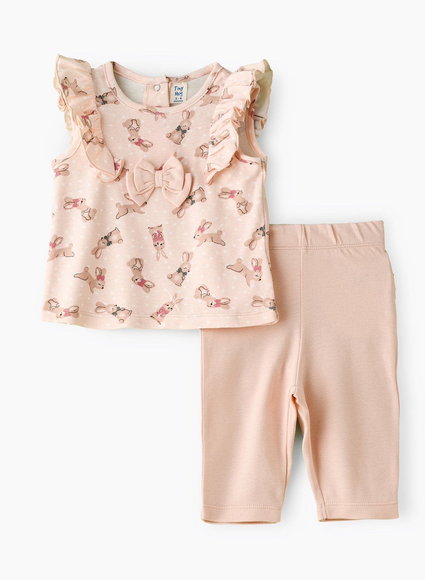 Baby Girl Bunny Print Tunic and Leggings Set