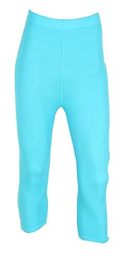 LYCOT Fluid Fashion Ladies 3/4 Tight Plain for All Fitness Activities Sky Blue
