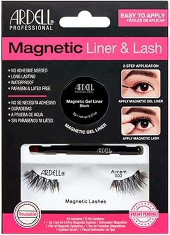 Ardell False Eyelashes Wispies Lash Kit Black No Adhesive Needed Gel Eyeliner LongLasting Waterproof ParabenFee LatexFree Full Volume Medium Length Accent Lash VeganFriendly CrueltyFree Eyelashes