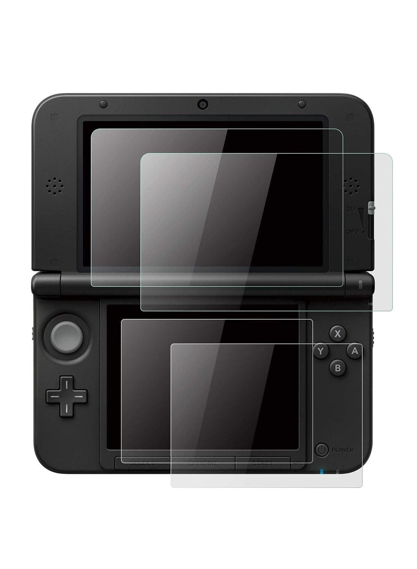 (2 in 1) Tempered Glass Screen Protector + HD Clear Crystal PET Screen Protective Filter Compatible with 3DS XL/New 3DS XL