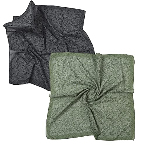 K-Elewon 27.5' Women Medium Square Scarf & Wraps - 2PCS Neck & Head Scarf