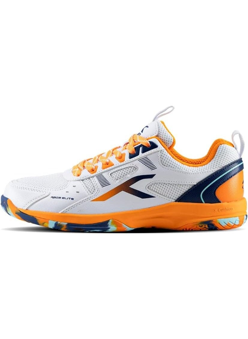 HUNDRED Raze Elite Unisex Badminton Shoes (Non Marking) Also Perfect Table Tennis,Volley,Basketball&Indoor Sport| Lightweight & Durable| X-Cushion, Active Grip Sole — 43 EU