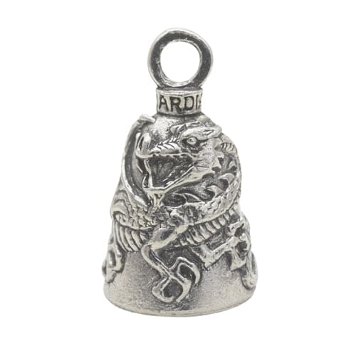 Guardian Bell Dragon Good Luck Bell w/Keyring & Black Velvet Gift Bag | Motorcycle Bell | Lead-Free Pewter | Good Luck Gift to Friends & Family | Bike Bell | Made in USA