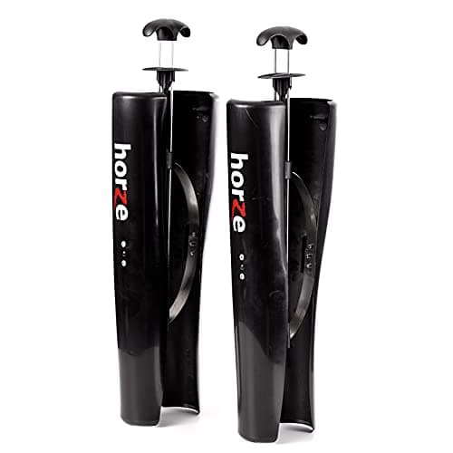 HORZE Adjustable Tall Boot Trees | Spring Loaded Boot Shaft Shapers for Women, Men - Black - One Size