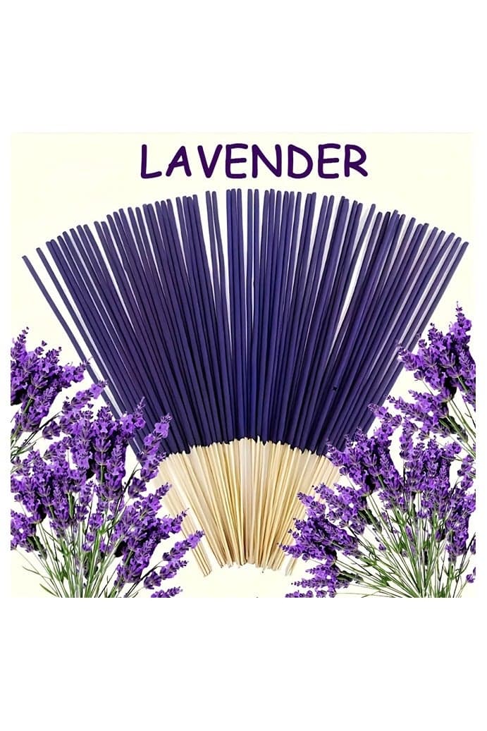 A Set Of 100 Natural Lavender Sticks - Made Of Wooden Material, with Summer Season Fragrance, Suitable for Home, Yoga, Tea Room, And Meditation, Holiday Series - (Lavender)