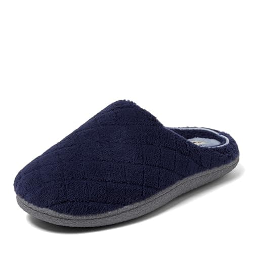 Dearfoams Women's Leslie, Navy Combo, L