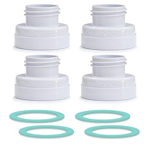 Maymom Conversion Kit Compatible with Medela Breast Pumps Selected to be Compatible with Avent Classic Bottles Avant Natural PP Bottle and speCtra Widemouth Bottles Thread Changer w Sealing Rings