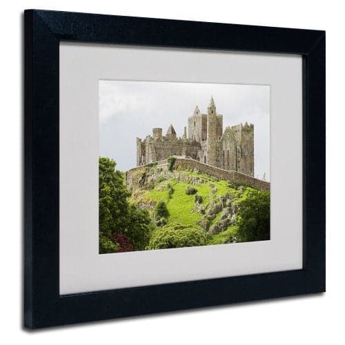 Trademark Fine Art Rock of Cashel Ireland by Pierre Leclerc Canvas Wall Artwork, Black Frame, 11 by 14-Inch