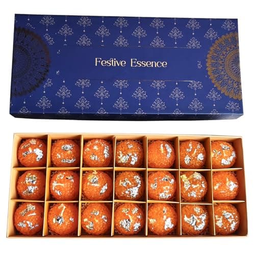 Hecate Magic Mall Soy Wax 21 Ladoo Candle | Premium Scented Candle with Surprise Fragrance | Rigid Gift Box | Handmade Diwali, Rakhi, Return Gifts | Luxury Home Décor Candle (Pack of 1)