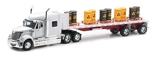 Newray International Lonestar Flatbed with Radioactive Waste Barrels 132 Scale Model Toy Truck