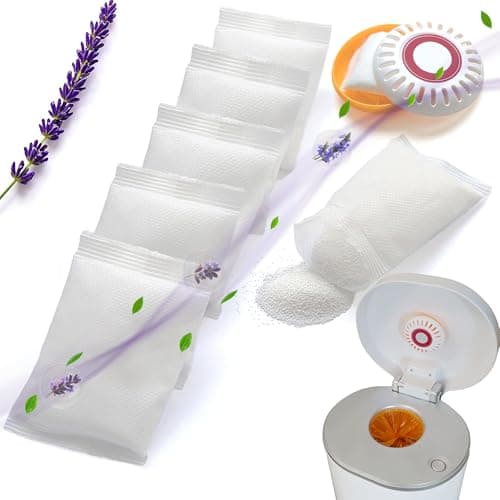 NewKe 6 Pack Lavender Scent Baking Soda Refills for Puck Baking Soda Cartridge Diaper Pail Deodorizer Replacement Compatible with Munchkin Step and Pall Diaper Pails