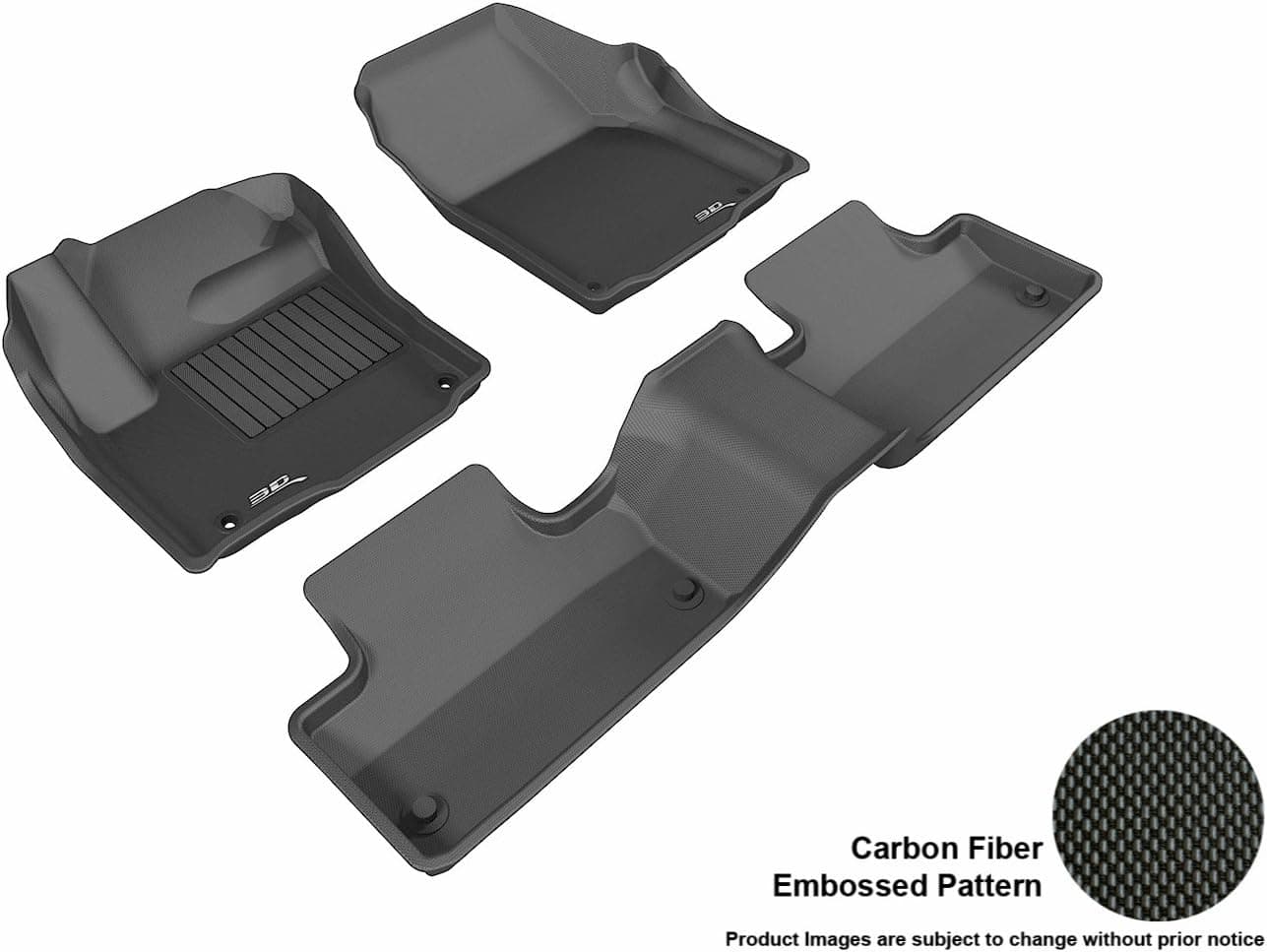 3D MAXpider Kagu All-Weather Floor Mat Set for Land Rover Range Rover Evoque (2014-2018) - Gray