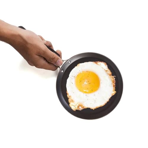 The Indus Valley Pre-Seasoned Iron Omlette Pan With Bakelite Handle|Very Small, 19Cm/7.5 Inch, 0.5Kg|Induction Friendly|Pre-Seasoned Fry Pan, 100% Pure & Toxin-Free, No Chemical Coating, Black