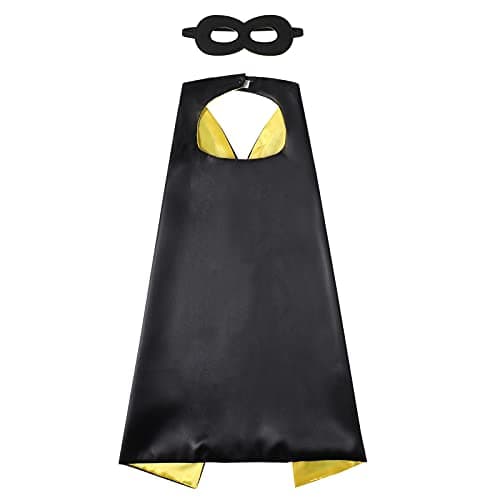 Evlatte Kids Superhero Cape and Mask Festival Fancy Dress Superhero Costumes for Boys and Girls Dress up for Halloween Christmas Cosplay Birthday Party RedBlack