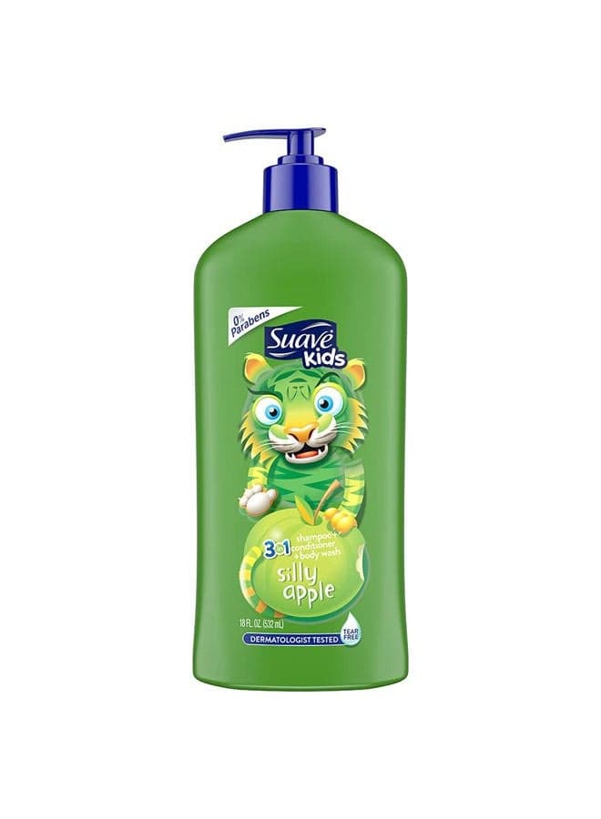 Silly Apple 3-in-1 Shampoo, Conditioner, Body Wash