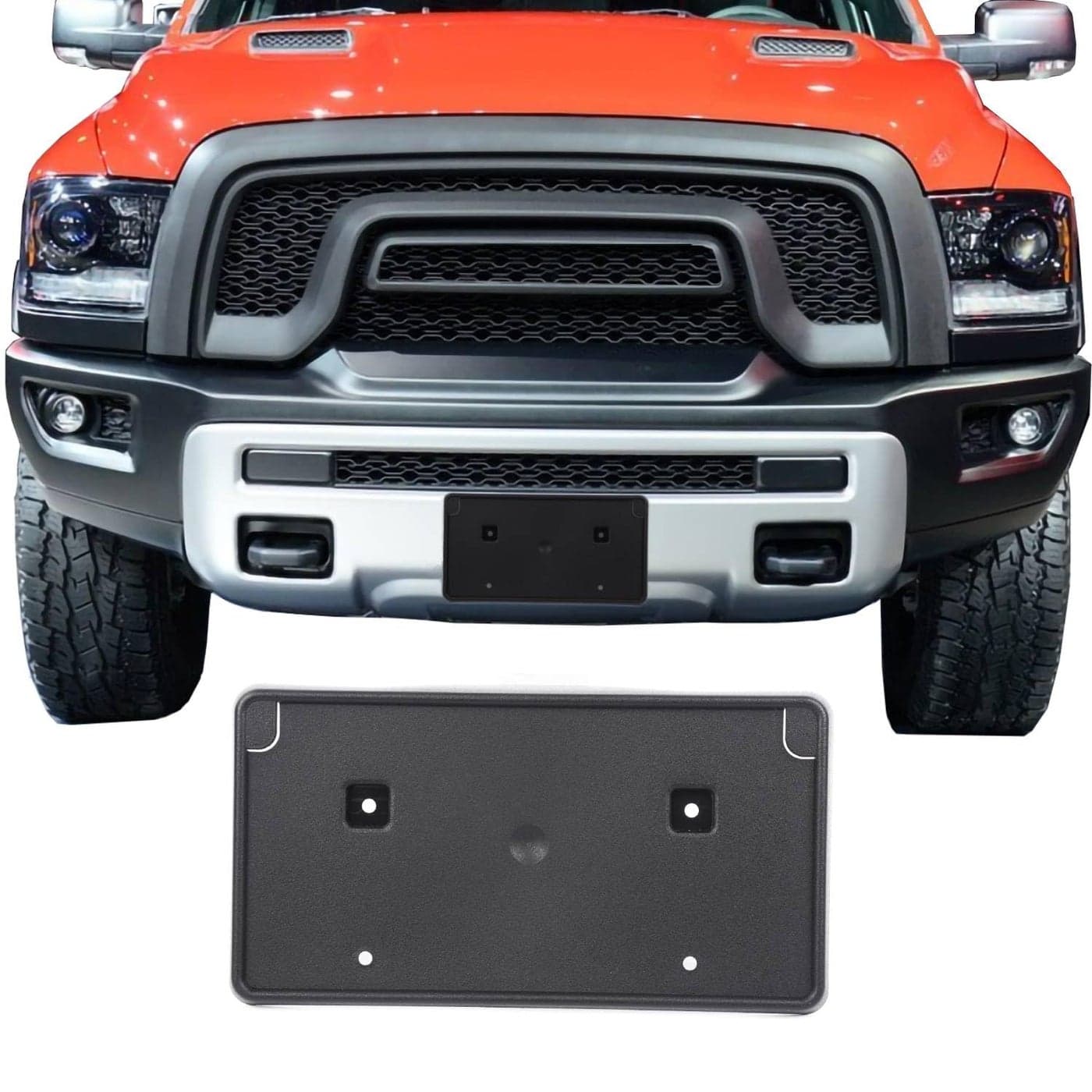 Voodonala for Dodge RAM DT Rebel TRX 20182024 Front Plate License Bracket Front License Hanging Kits Compatible with Dodge RAM 1500 20192024 Rebel TRX Only