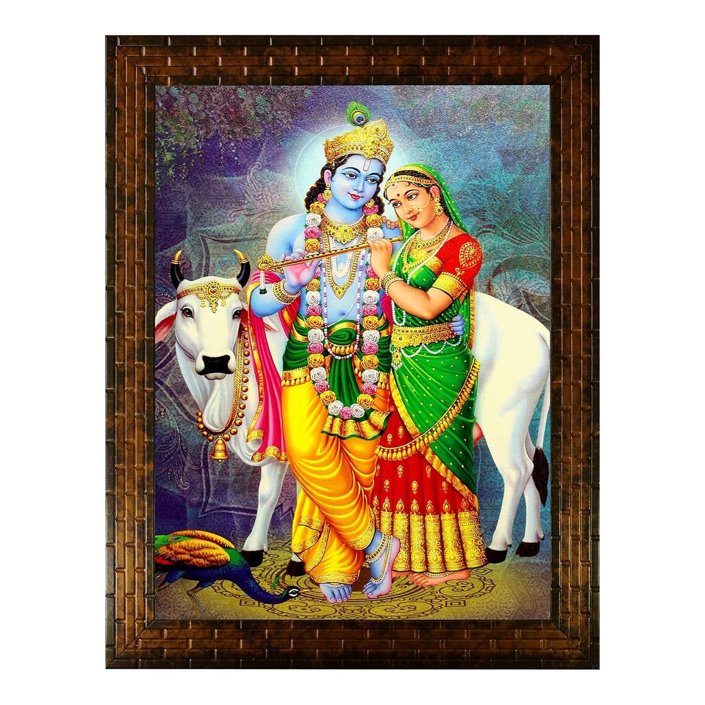 Indianara Radha Krishna Painting Synthetic Wood 27x305x1cm Multicolour