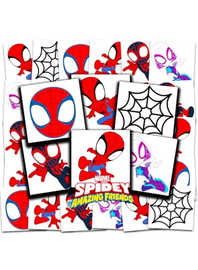 Spidey and His Amazing Friends Tattoos Party Favors Bundle 70 Perforated Individual 2 x 2 Spidey Friends Temporary Tattoos for Kids Boys Girls Spidey Party Supplies MADE IN USA