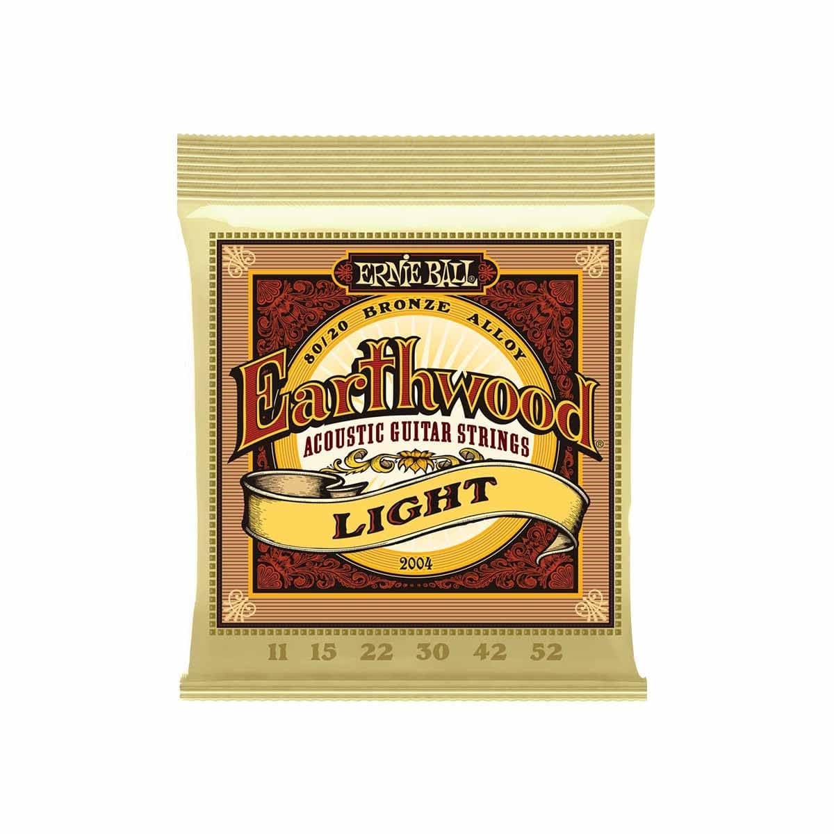 Ernie Ball Earthwood Light 80/20 Bronze Sets.011 - .052 (3 Pack)