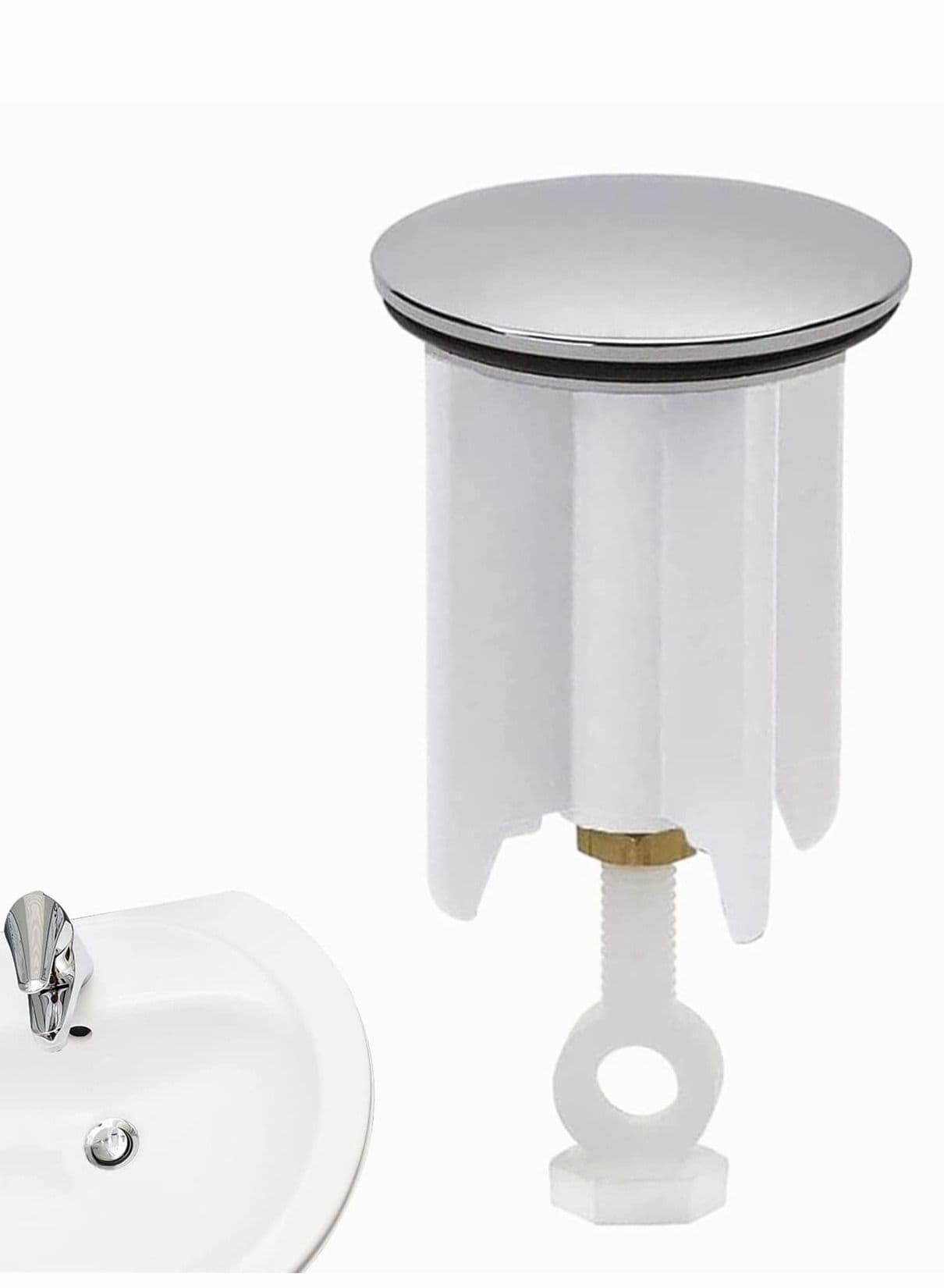 Pop Up Sink Plug, Universal Drain Filter, 40 mm Height Adjustable Pop-up Plug