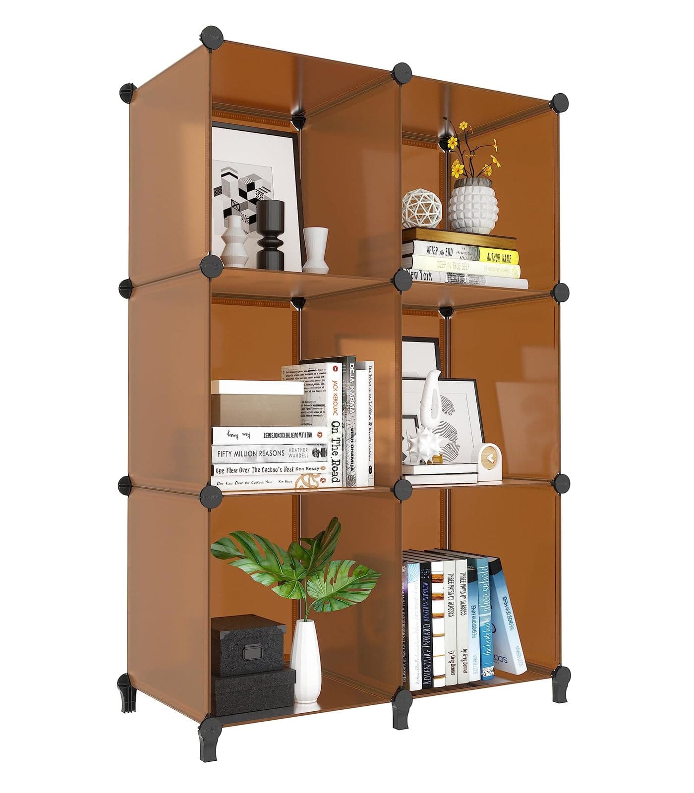 6Cube Storage Organizer Closet Organizer Storage Shelf Bookcase Bookshelf with Metal Hammer Storage Cubes Organizer Cabinet for Kids Closet Bedroom Bathroom 118x118x118 inch