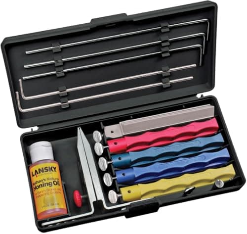 Lansky Professional Sharpening System with Coarse, Medium, Ultra Fine, and Serrated Medium Hones