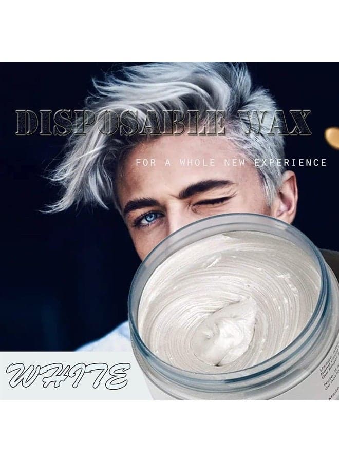 Temporary White Hair Color Wax,Natural Hair Spray Color Washable For Kids Women Men For Dark Light Hair Hairstyle Cosplay Halloween Party Christmas Diy Hairstyle