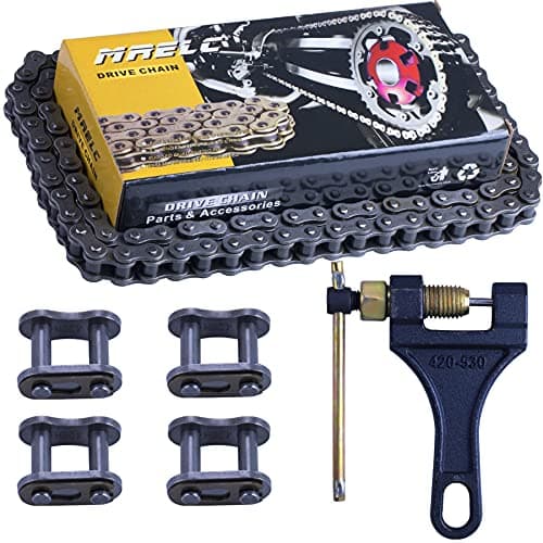 MRELC 428H Motorcycle Chain+ Chain Breaker,116-links Heavy Duty Drive Chain