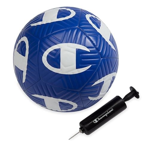 Champion Playmaker Soccer Ball Size 5 Surf the WebWhite 12Panel Design Enhanced Control Durable TPU Cover Butyl Bladder for Indoor Outdoor Training Includes 6 Pump